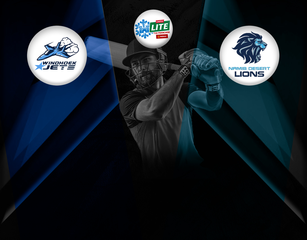 Match 1 of castle lite t20, 2024: green windhoek jets vs naankuse lions banner