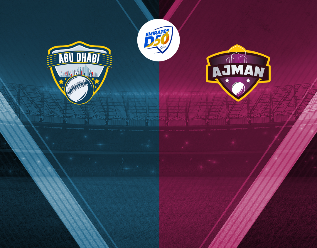 Match 4 of emirates d50, 2024: abu dhabi vs ajman banner