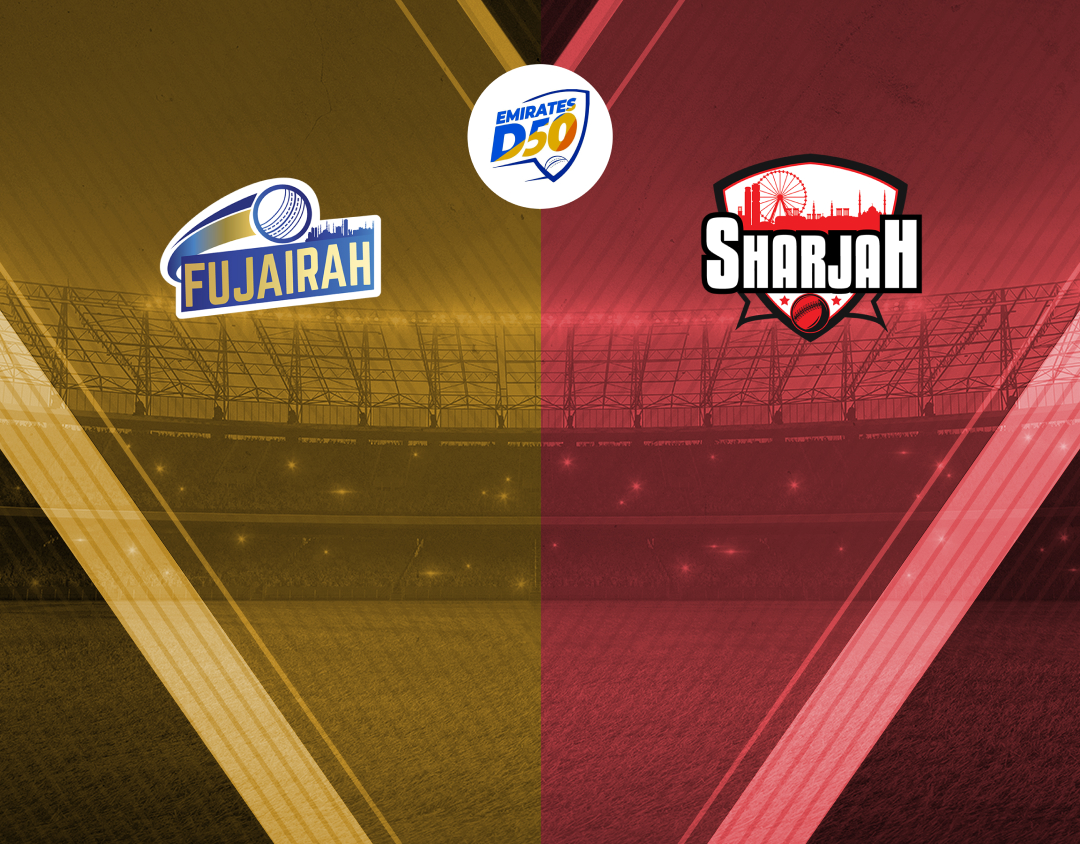Match 6 of emirates d50, 2024: fujairah vs sharjah banner