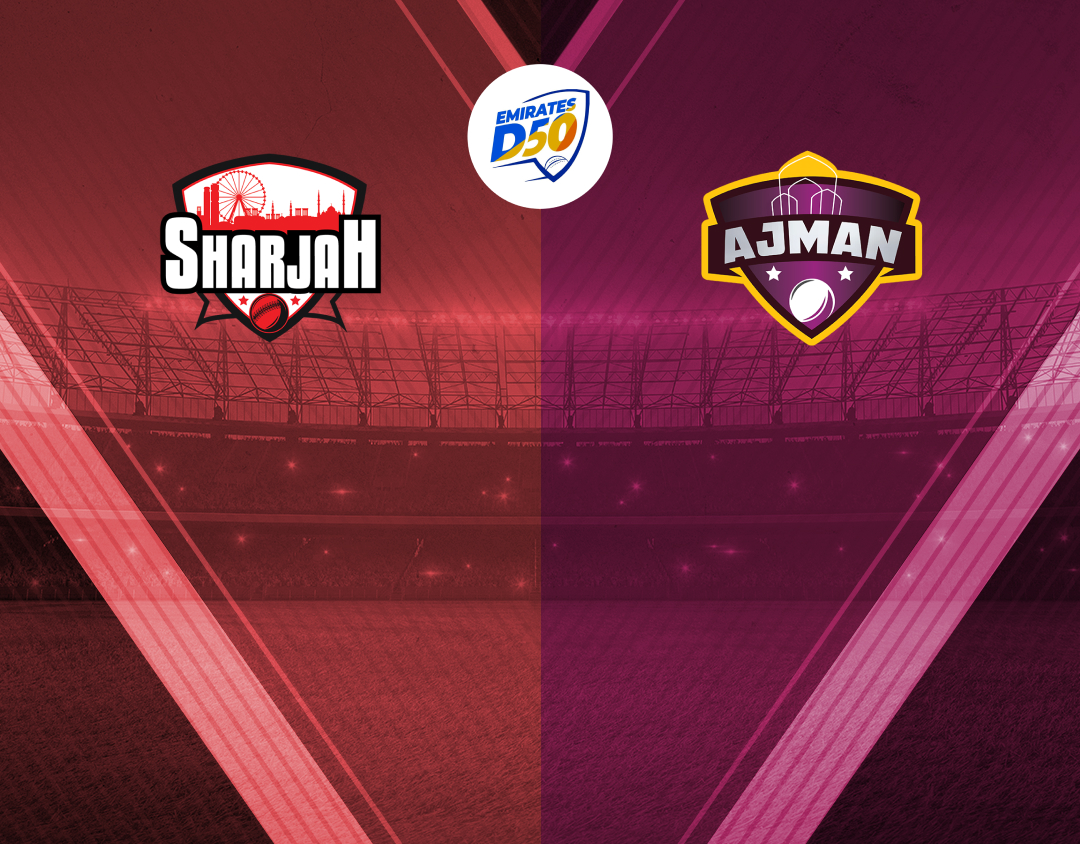 Match 8 of emirates d50, 2024: sharjah vs ajman banner