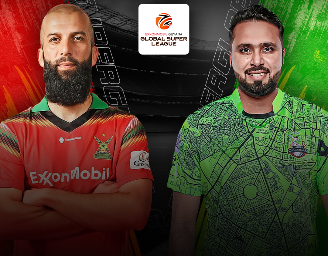Match 1 of global super league, 2024: guyana amazon warriors vs lahore qalandars banner