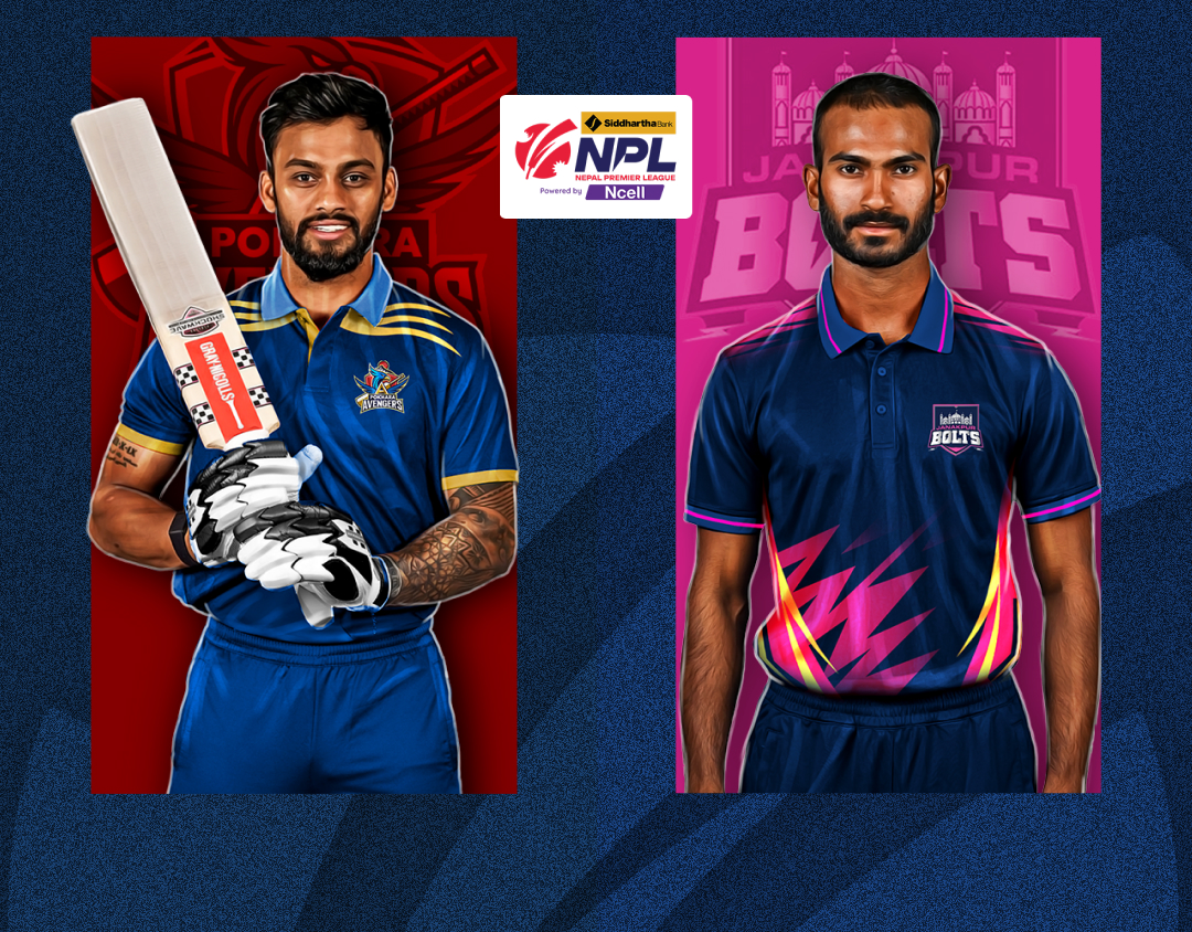 Match 8 of nepal premier league, 2024: pokhara avengers vs janakpur bolts banner