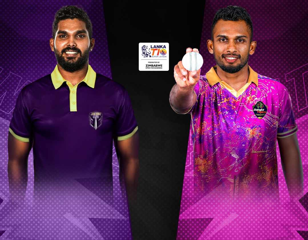 Match 1 of lanka t10 super league, 2024: jaffna titans vs hambantota bangla tigers banner