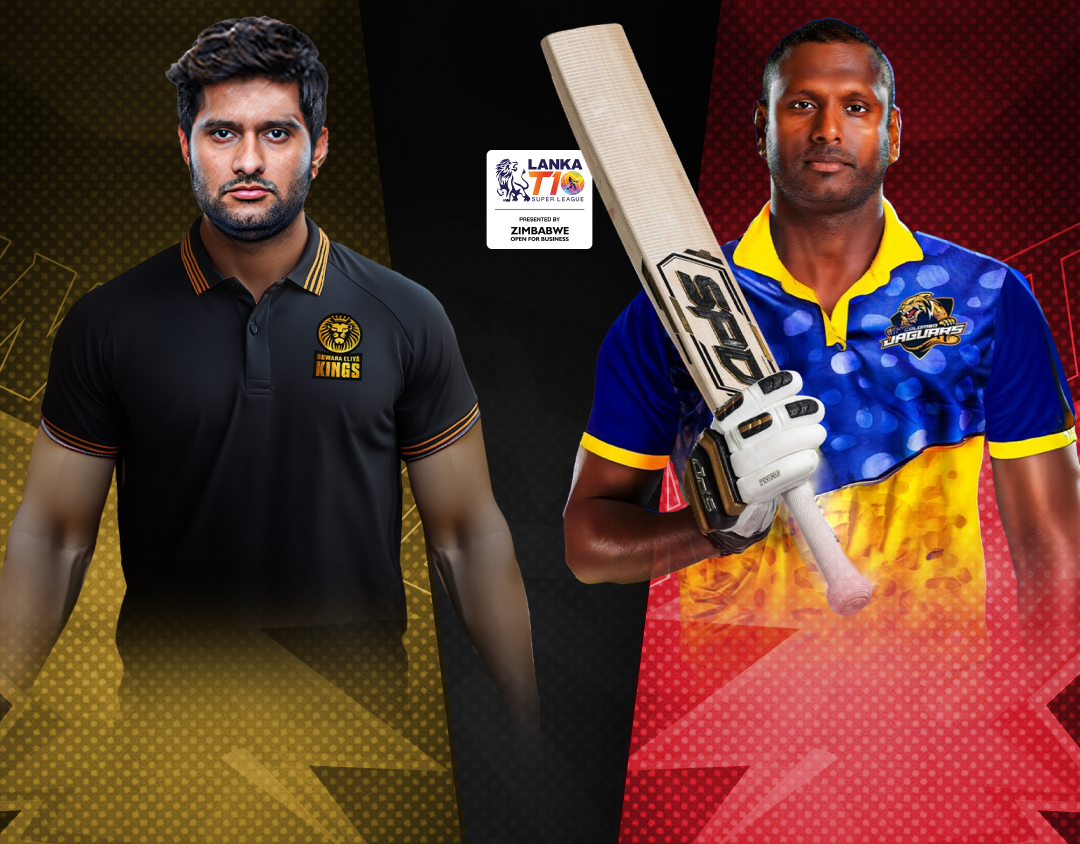 Match 2 of lanka t10 super league, 2024: nuwara eliya kings vs colombo jaguars banner