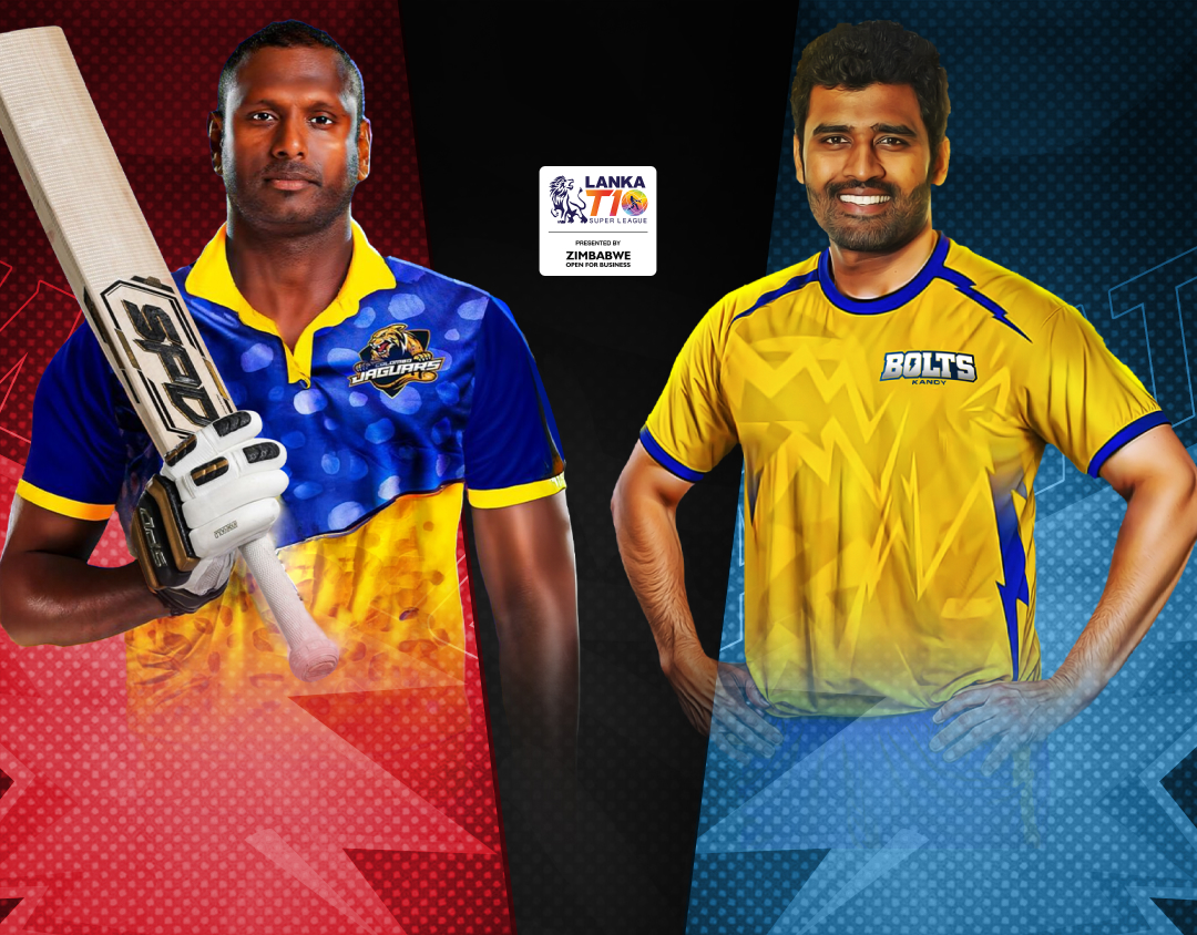 Match 10 of lanka t10 super league, 2024: colombo jaguars vs kandy bolts banner