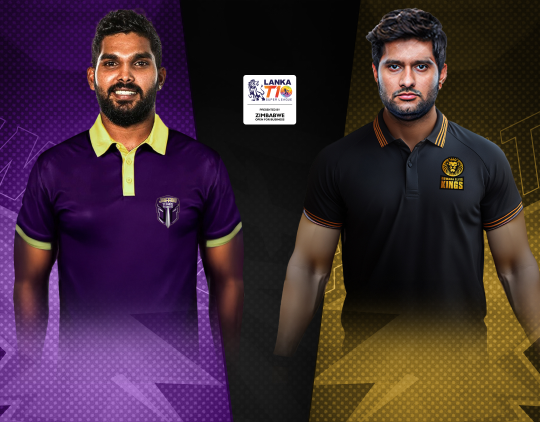 Match 15 of lanka t10 super league, 2024: jaffna titans vs nuwara eliya kings banner