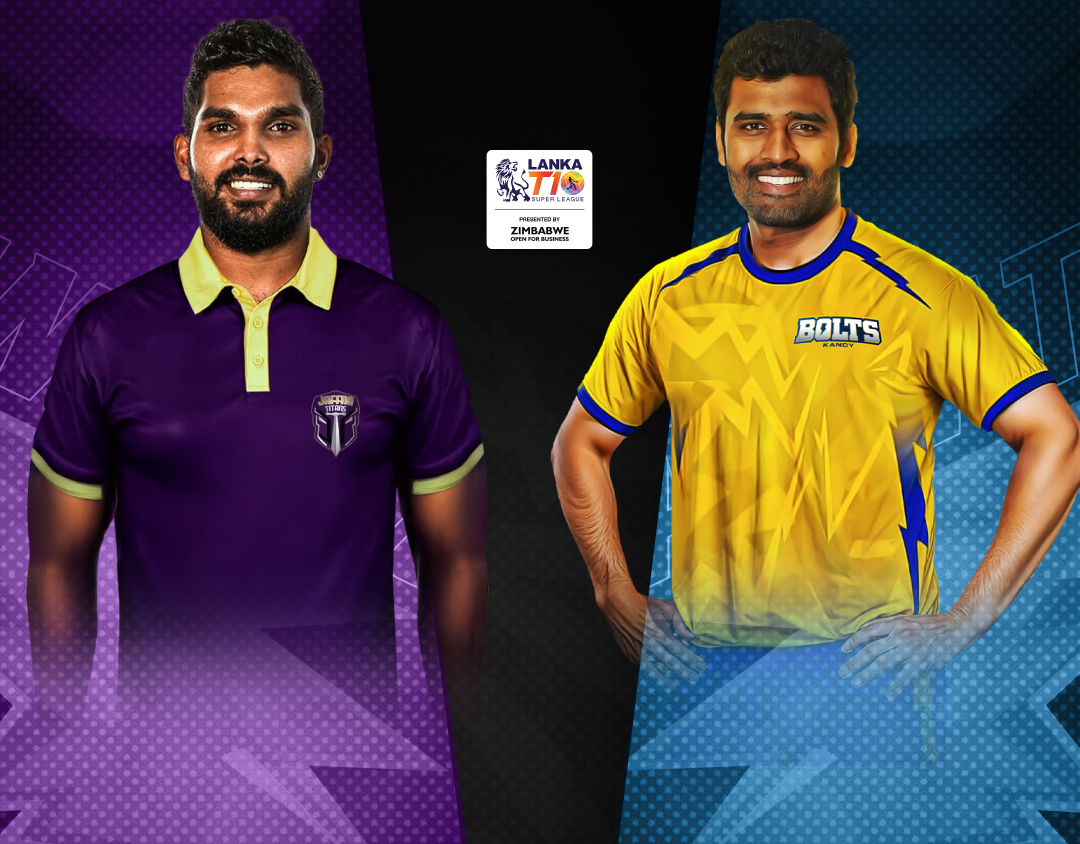 Match 18 of lanka t10 super league, 2024: jaffna titans vs kandy bolts banner