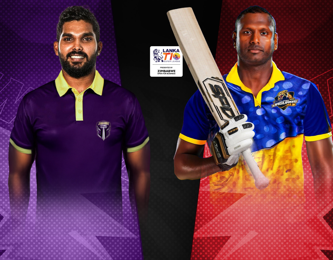 Match 6 of lanka t10 super league, 2024: jaffna titans vs colombo jaguars banner