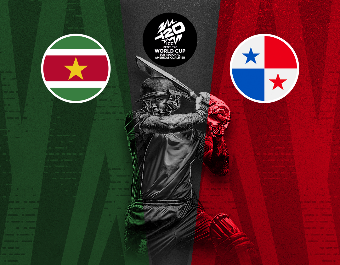 Match 2 of icc men's t20 wc sub regional americas qualifier: suriname vs panama banner