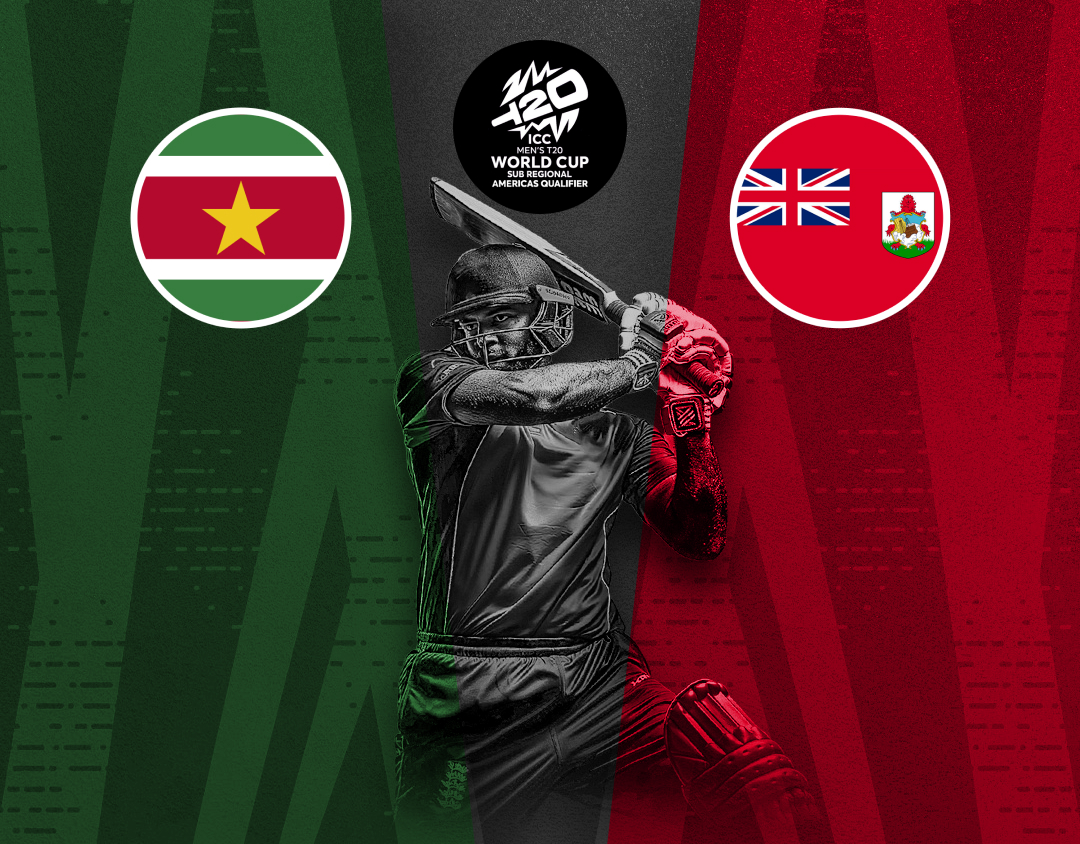 Match 7 of icc men's t20 wc sub regional americas qualifier: suriname vs bermuda banner