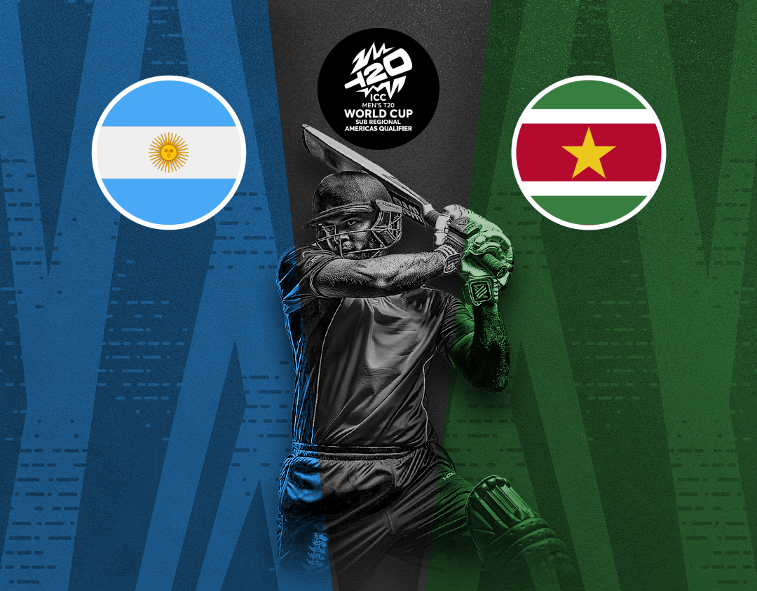 Match 20 of icc men's t20 wc sub regional americas qualifier: argentina vs suriname banner