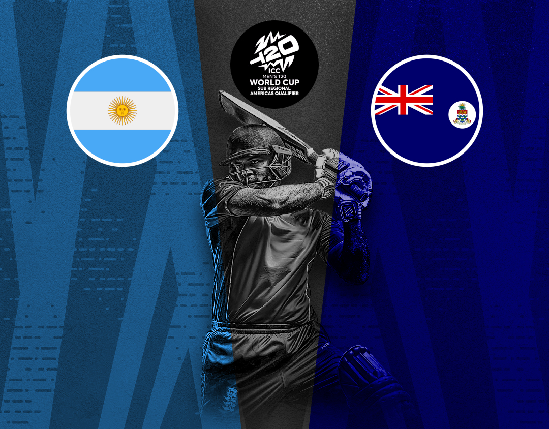 Match 30 of icc men's t20 wc sub regional americas qualifier: argentina vs cayman islands banner