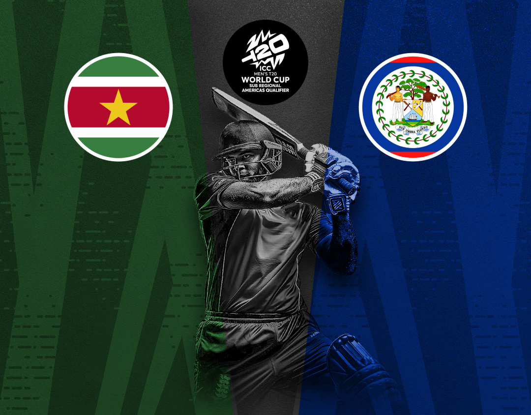 Match 35 of icc men's t20 wc sub regional americas qualifier: suriname vs belize banner