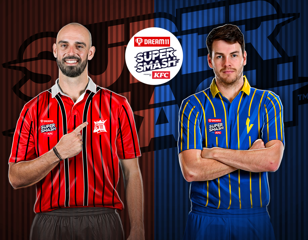 Match 9 of dream11 super smash, 2024-25: canterbury vs otago volts banner