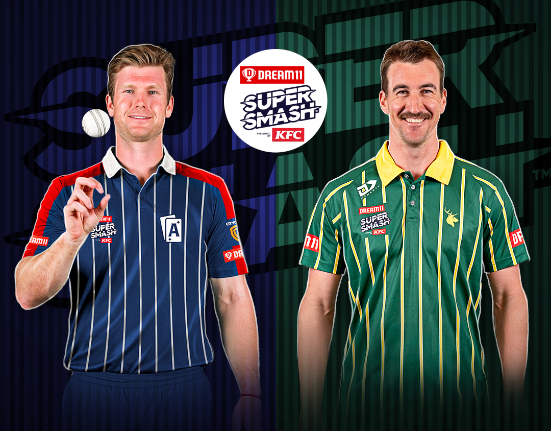 Match 15 of dream11 super smash, 2024-25: auckland aces vs central stags banner