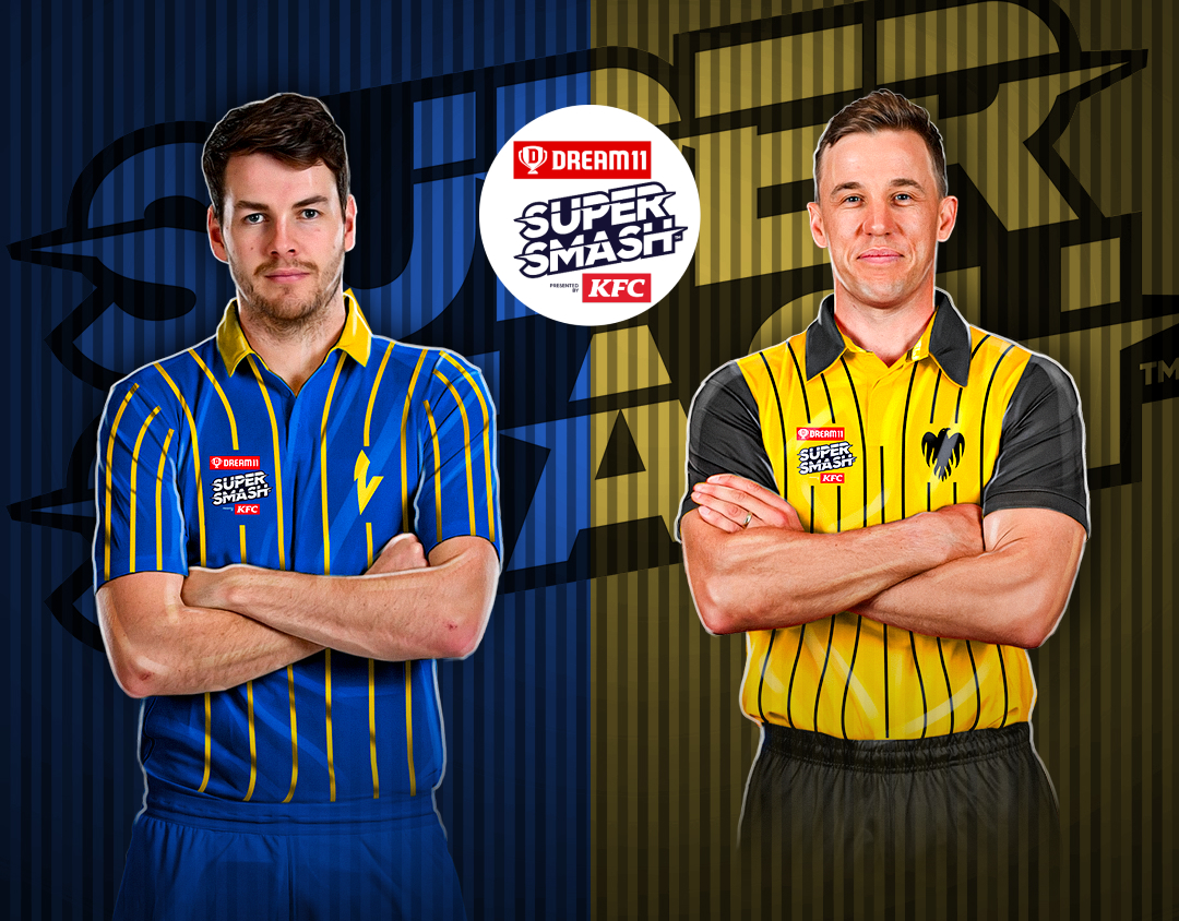Match 18 of dream11 super smash, 2024-25: otago volts vs wellington firebirds banner