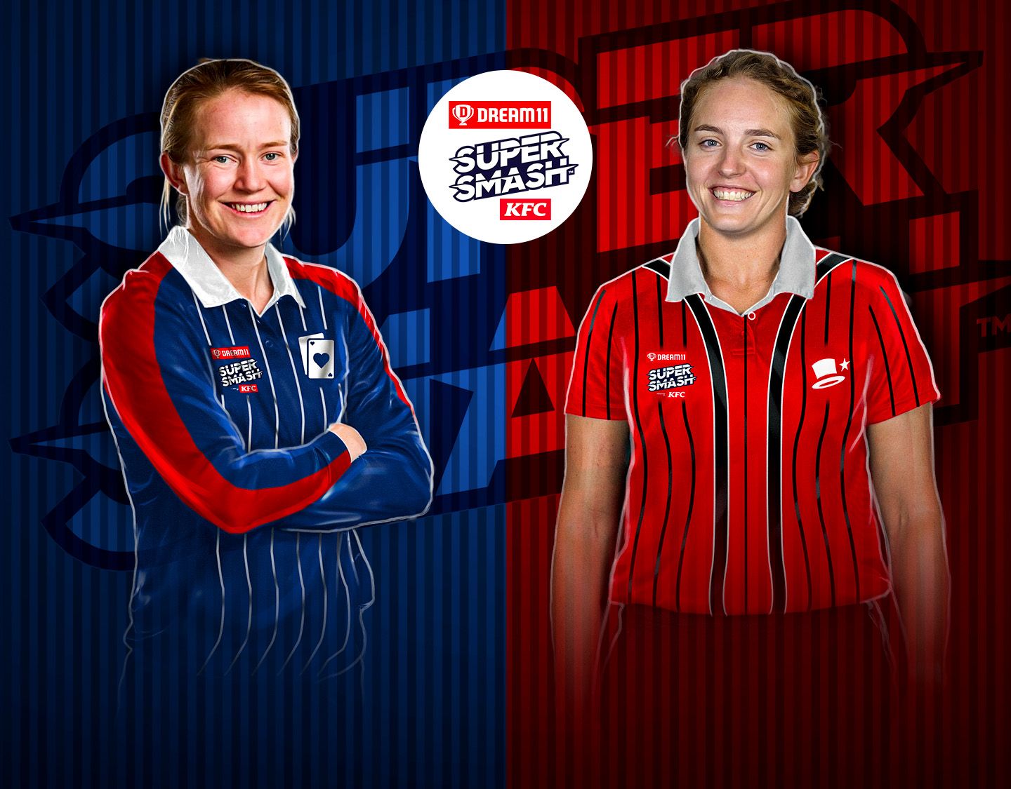 Match 6 of dream11 women's super smash, 2024-25: auckland hearts vs canterbury magicians banner