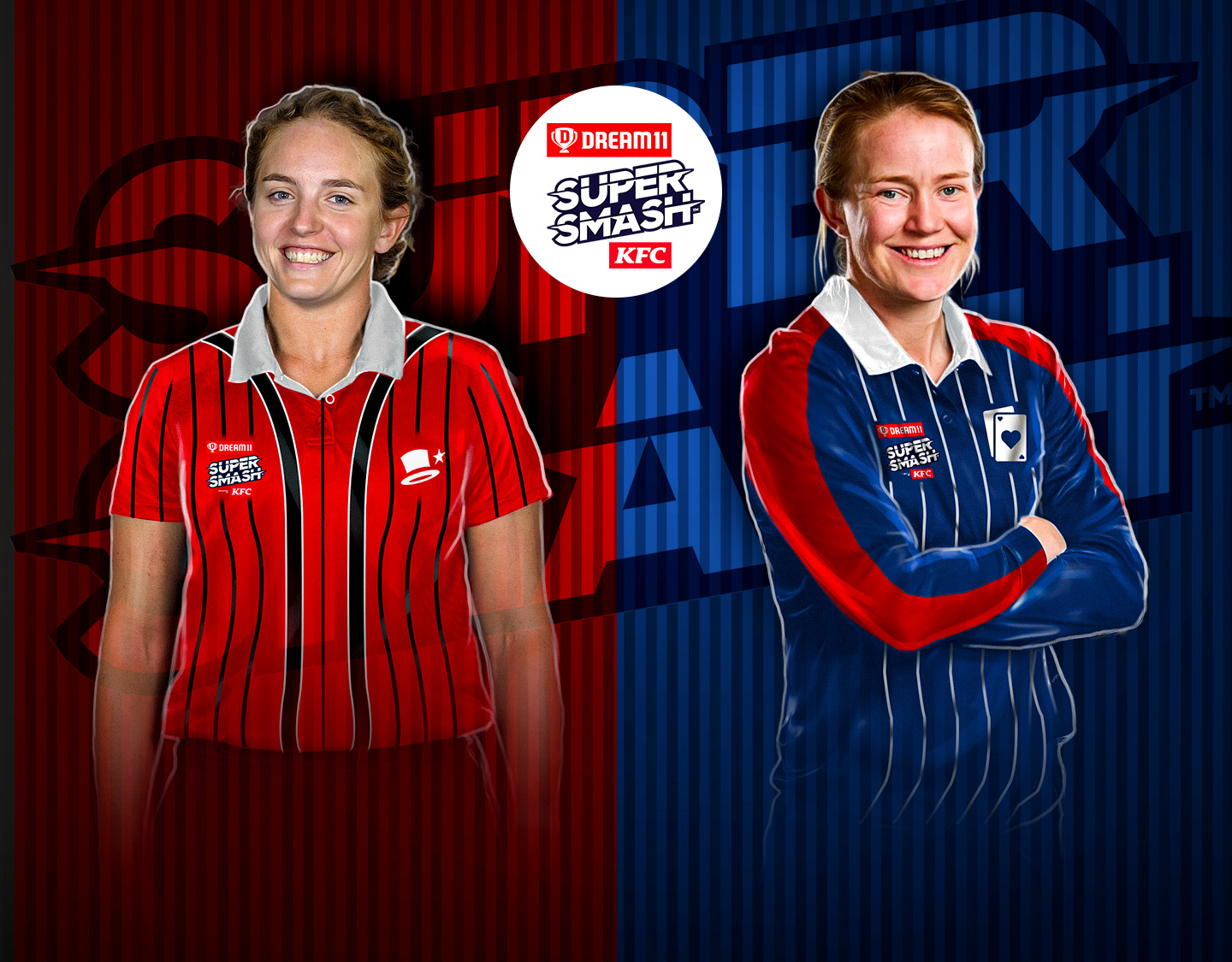 Match 11 of dream11 women's super smash, 2024-25: canterbury magicians vs auckland hearts banner