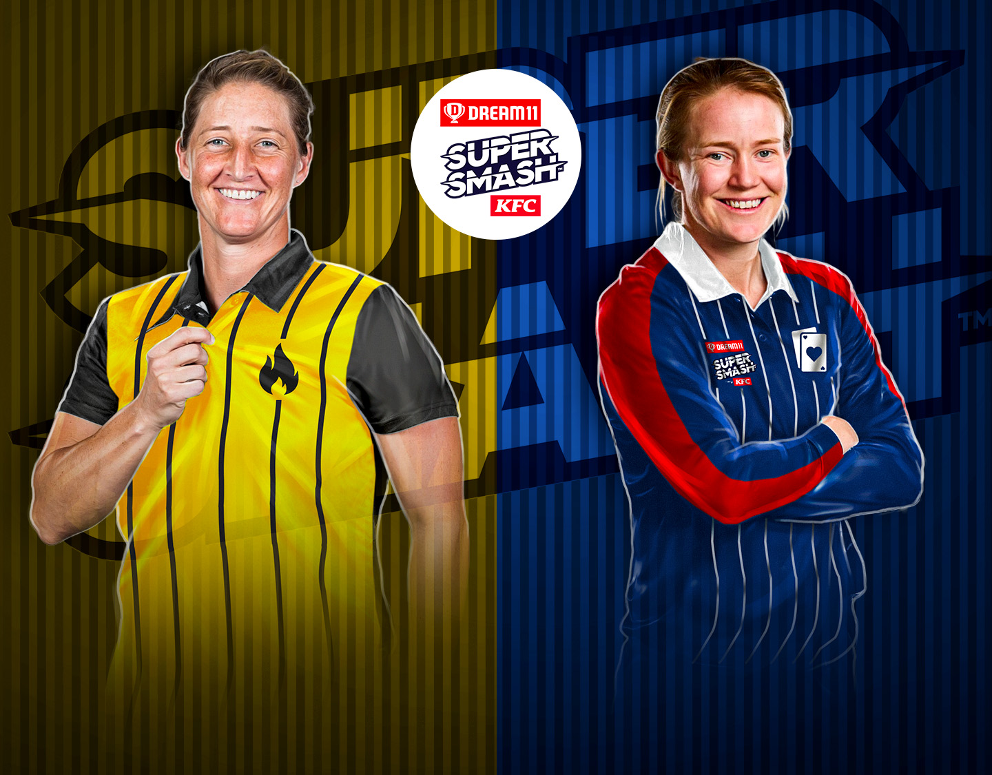 Match 20 of dream11 women's super smash, 2024-25: wellington blaze vs auckland hearts banner