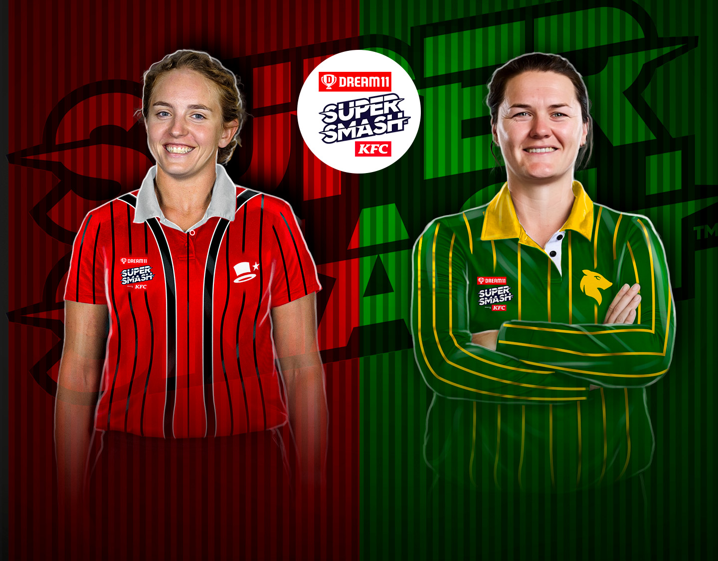 Match 26 of dream11 women's super smash, 2024-25: canterbury magicians vs central hinds banner