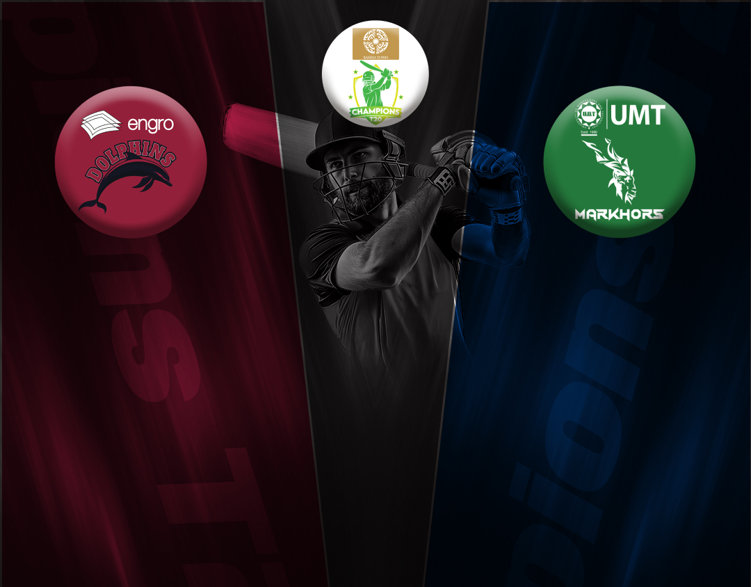 Match 5 of champions t20 cup, 2024: engro dolphins vs umt markhors banner