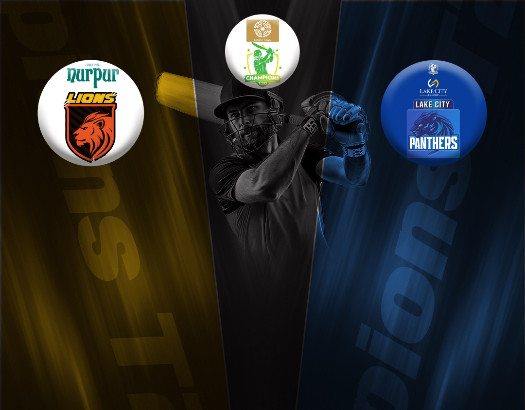 Match 6 of champions t20 cup, 2024: nurpur lions vs lake city panthers banner