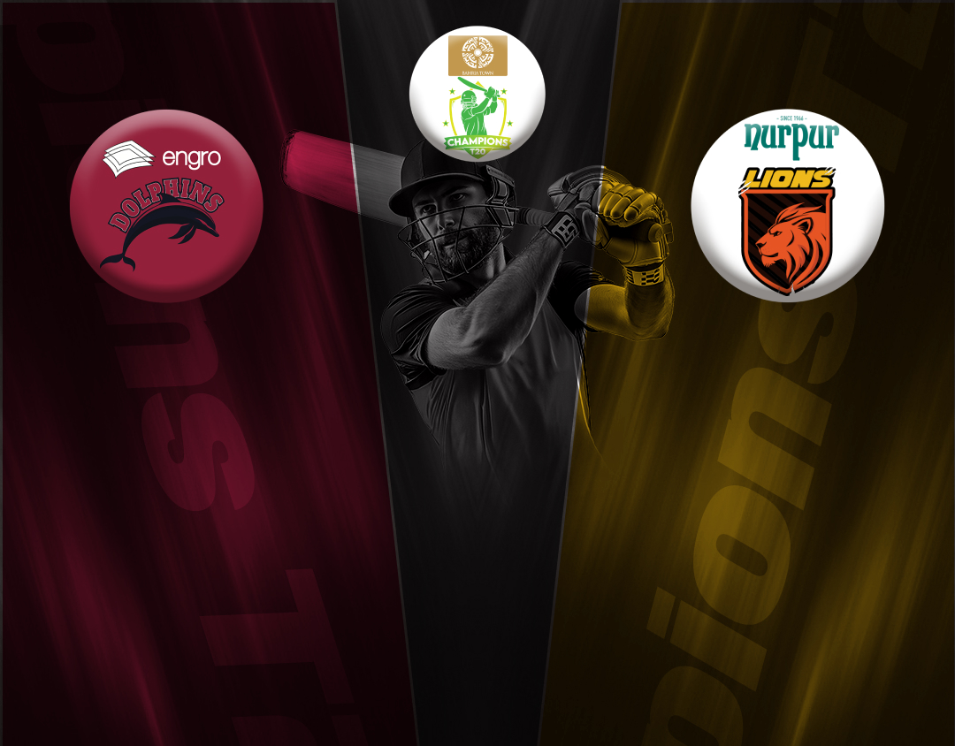 Match 8 of champions t20 cup, 2024: engro dolphins vs nurpur lions banner