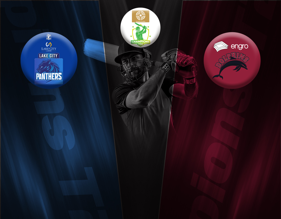 Match 13 of champions t20 cup, 2024: lake city panthers vs engro dolphins banner