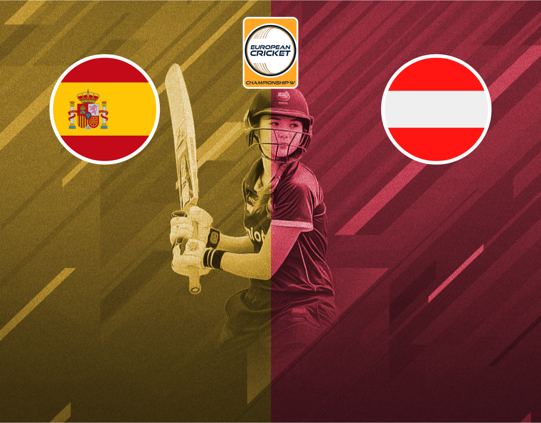 Match 1 of european cricket championship-w, 2024: spain women vs austria women banner