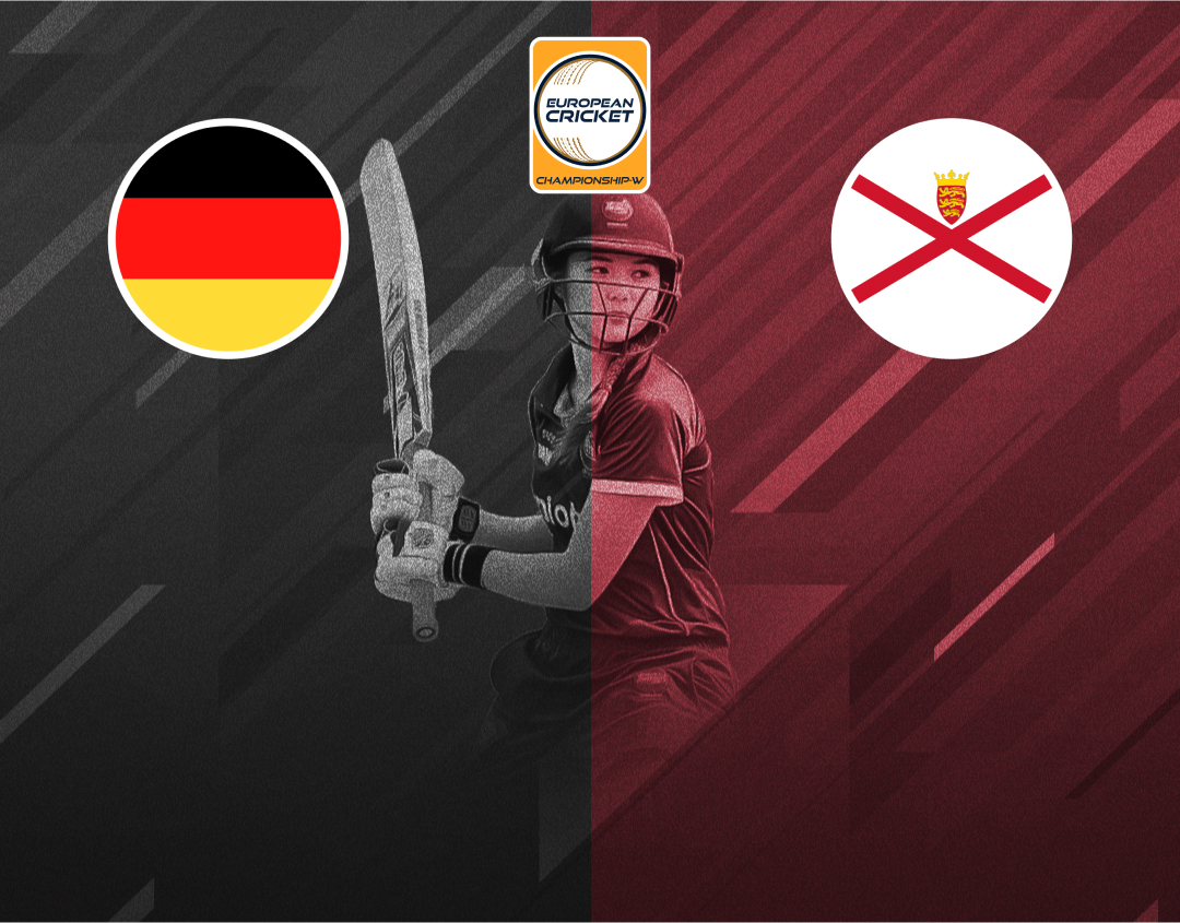 Match 5 of european cricket championship-w, 2024: germany women vs jersey women banner