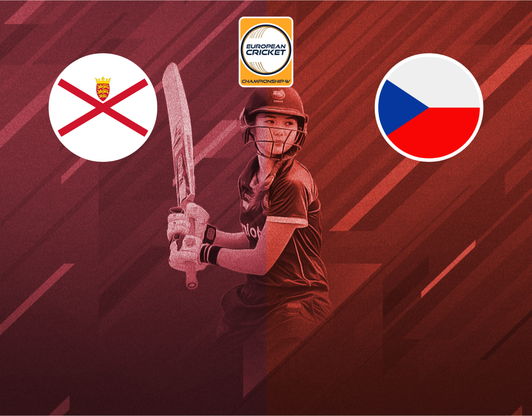 Match 8 of european cricket championship-w, 2024: jersey women vs czechia women banner