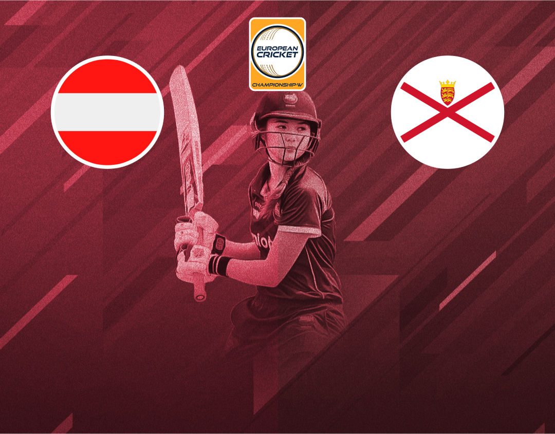 Match 13 of european cricket championship-w, 2024: austria women vs jersey women banner