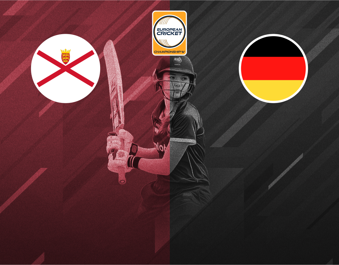 Match 16 of european cricket championship-w, 2024: jersey women vs germany women banner