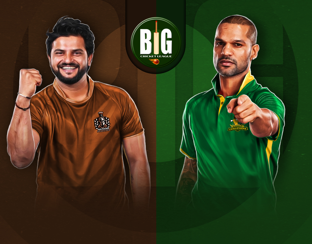 Match 1 of big cricket league, 2024: southern spartans vs northern challengers banner