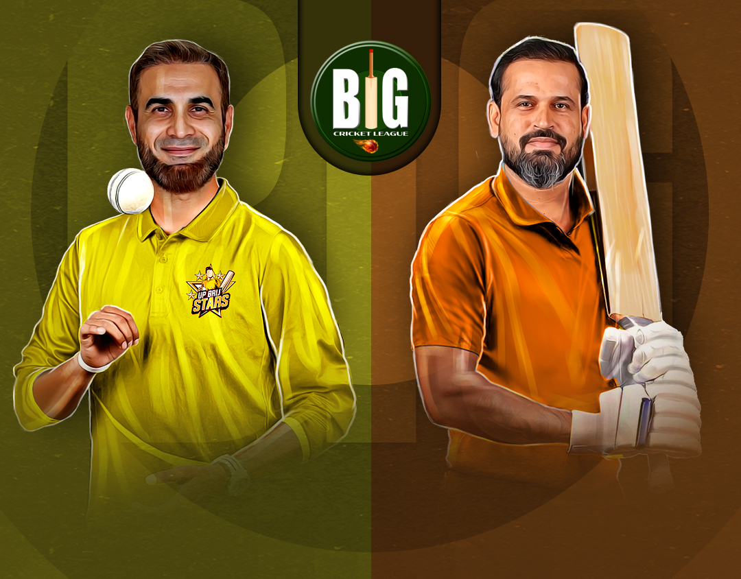 Match 6 of big cricket league, 2024: up brij stars vs mp tigers banner