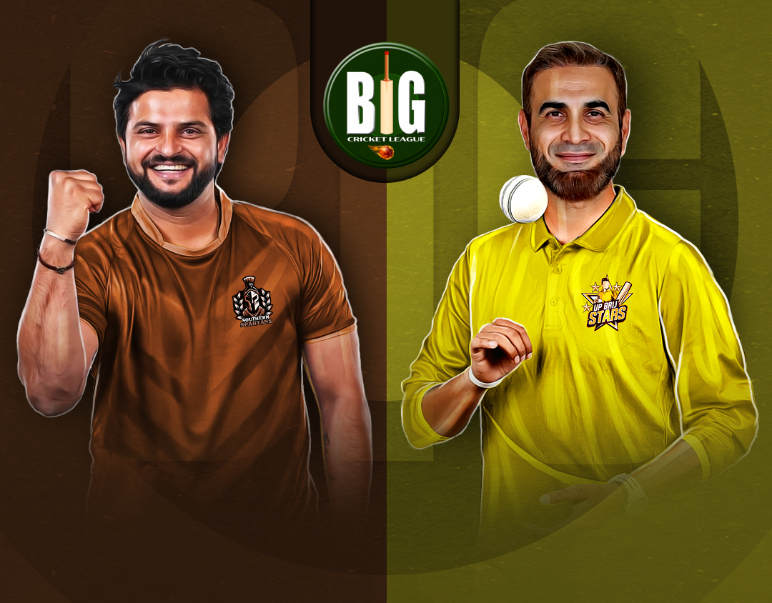 Match 9 of big cricket league, 2024: southern spartans vs up brij stars banner