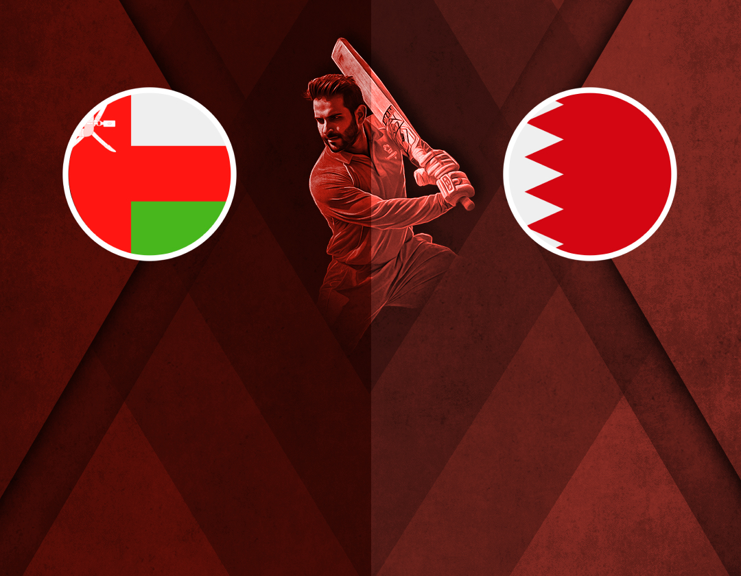 Match 10 of men's gulf cricket t20i championship 2024: oman vs bahrain banner