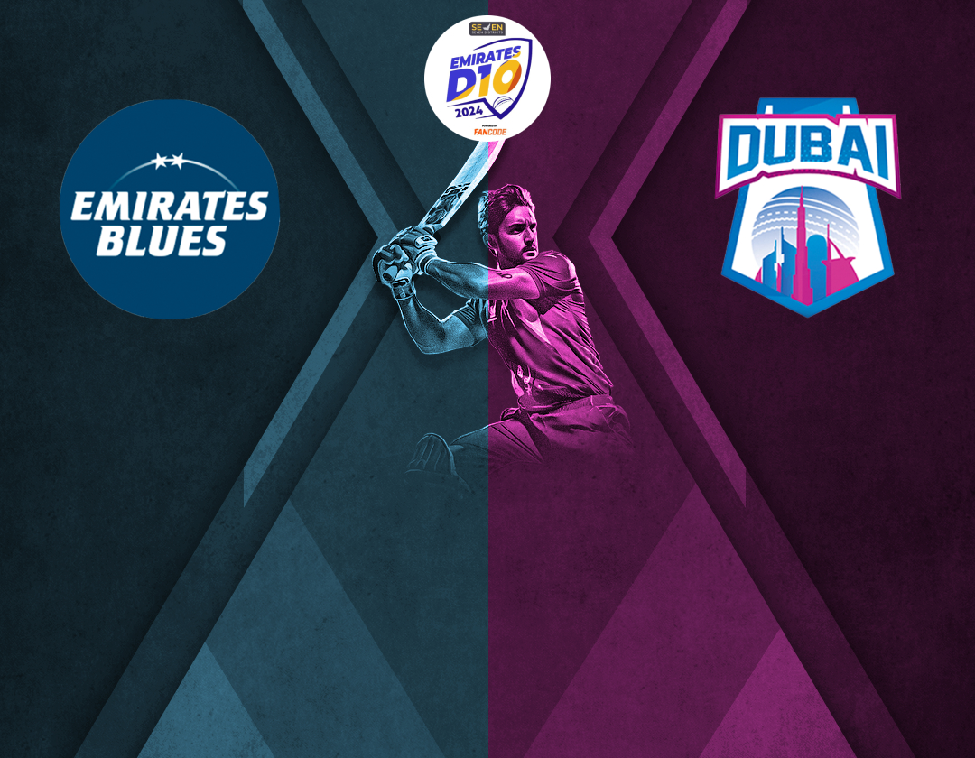 Match 21 of emirates d10 2024: emirates blues vs dubai banner