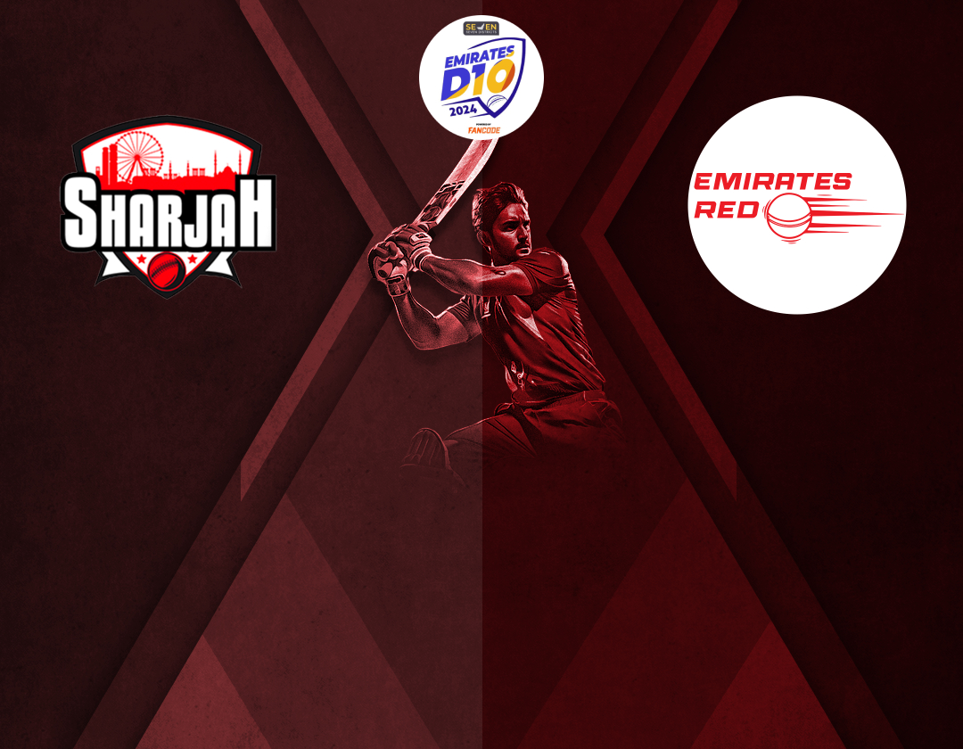 Match 23 of emirates d10 2024: sharjah vs emirates red banner