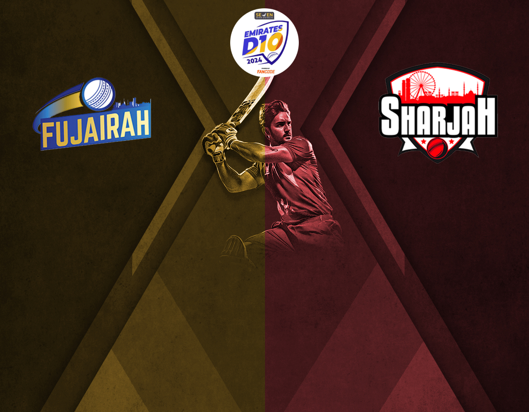 Match 38 of emirates d10 2024: fujairah vs sharjah banner