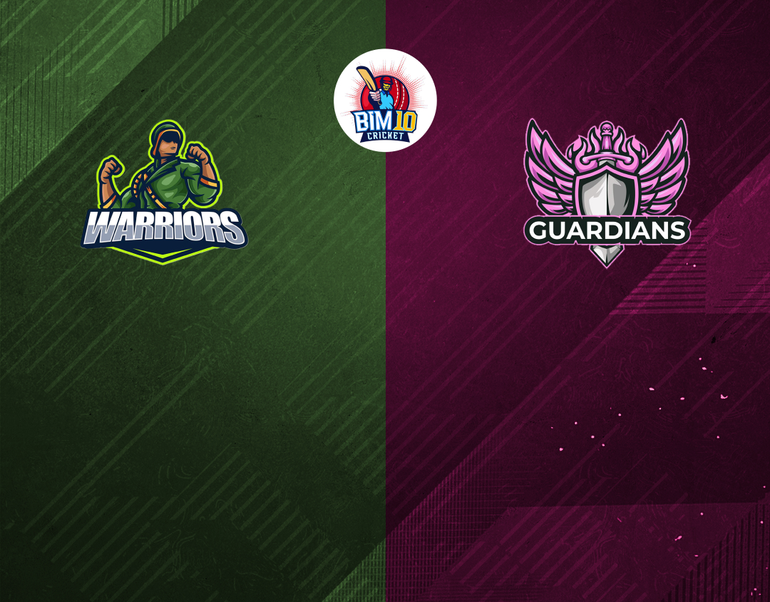 Match 3 of barbados t10, 2024-25: warriors vs guardians banner