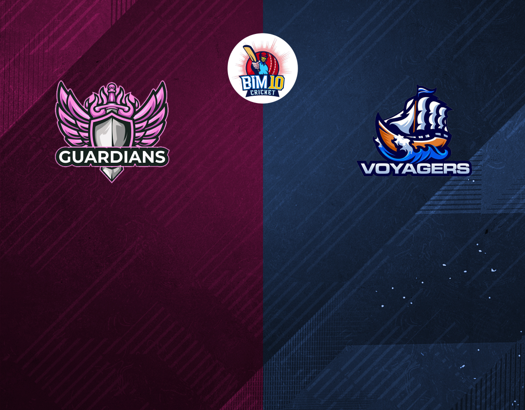 Match 5 of barbados t10, 2024-25: guardians vs voyagers banner