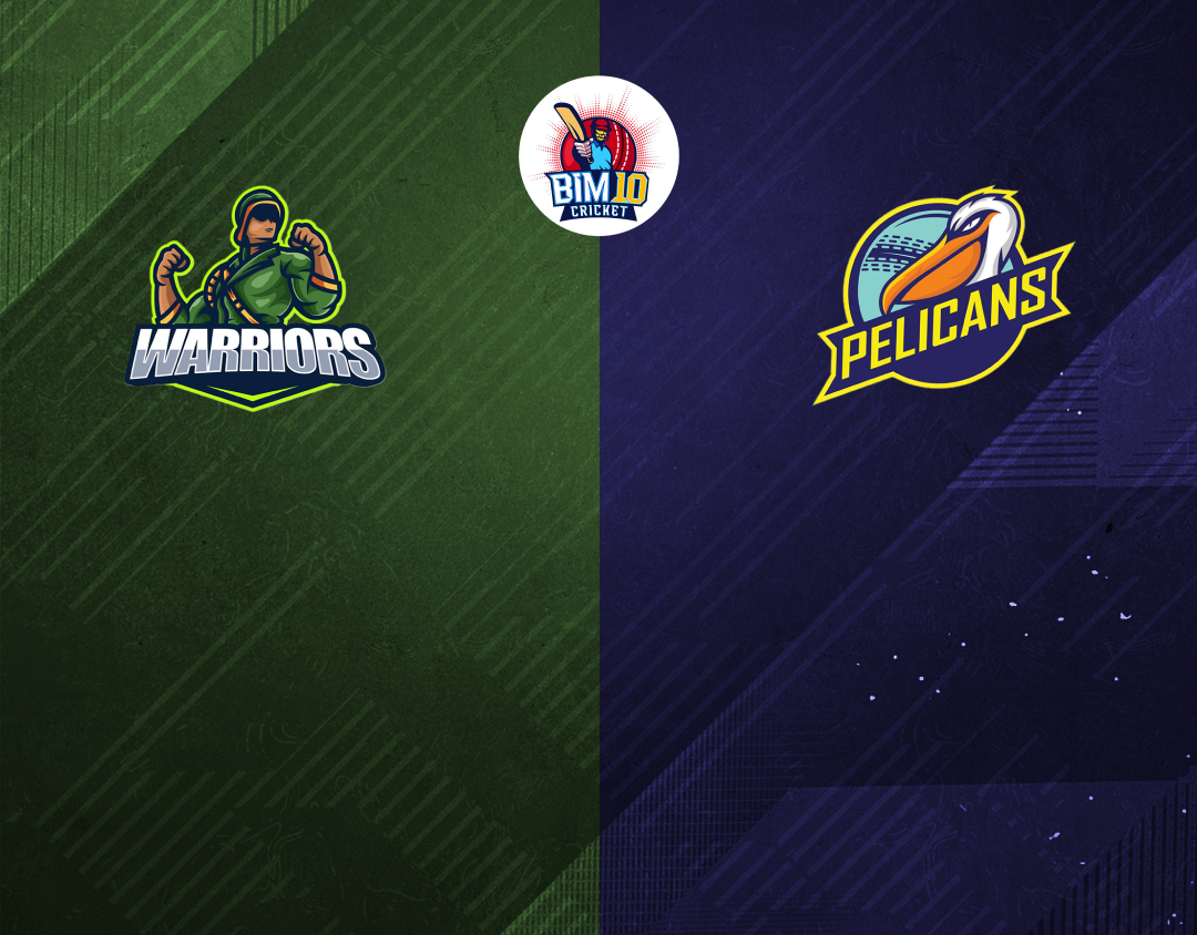 Match 6 of barbados t10, 2024-25: warriors vs pelicans banner