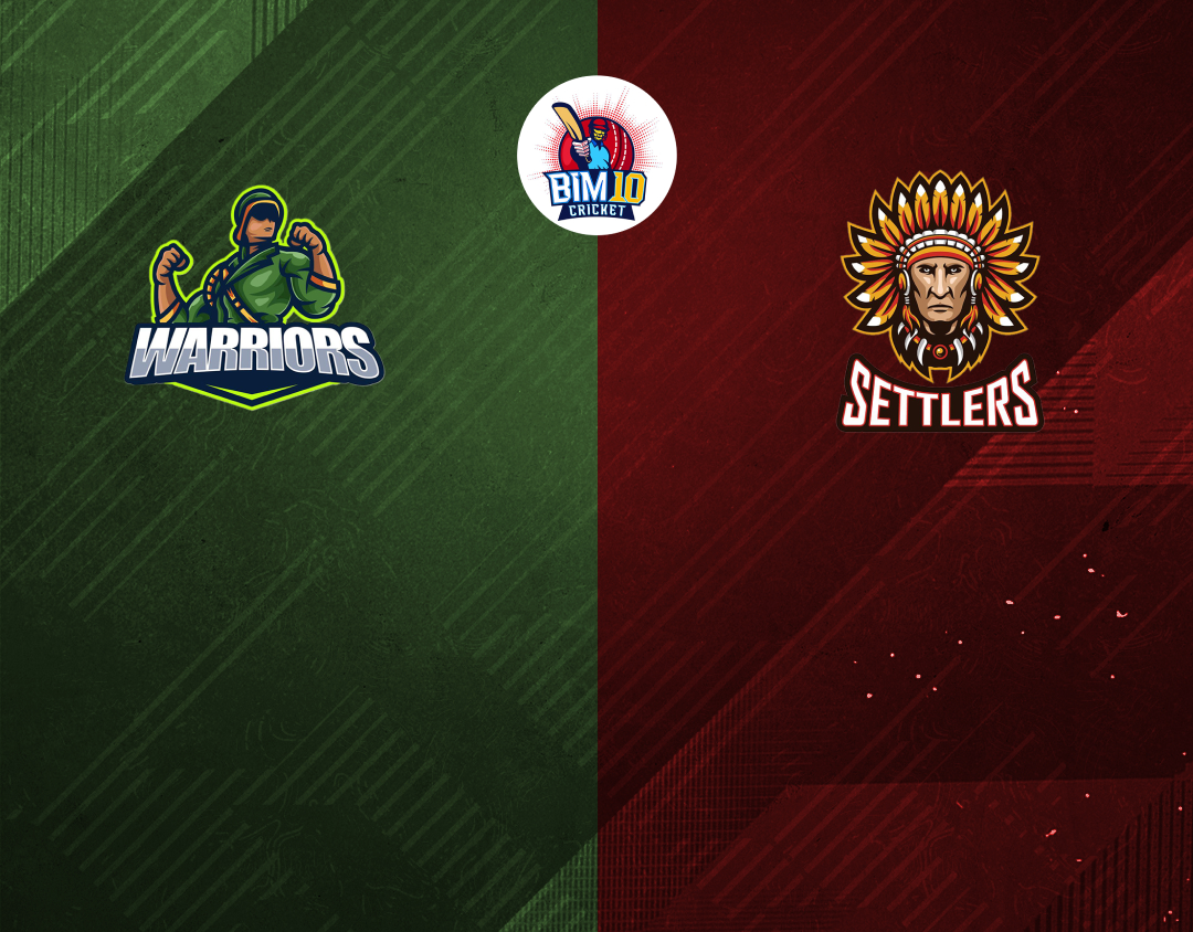 Match 10 of barbados t10, 2024-25: warriors vs settlers banner