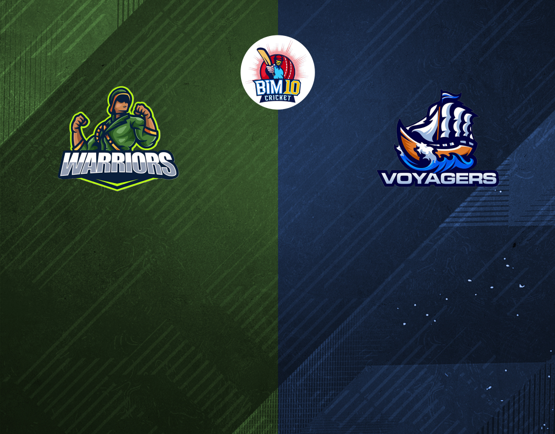 Match 14 of barbados t10, 2024-25: warriors vs voyagers banner