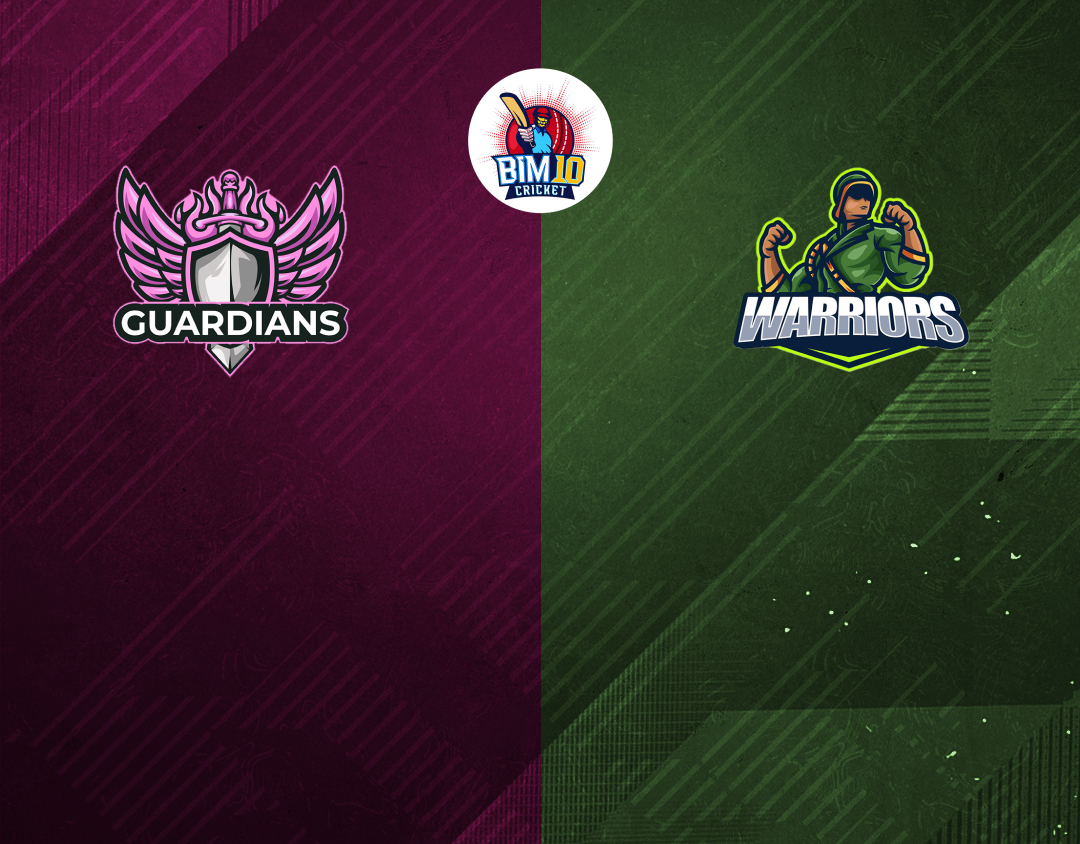 Match 16 of barbados t10, 2024-25: guardians vs warriors banner