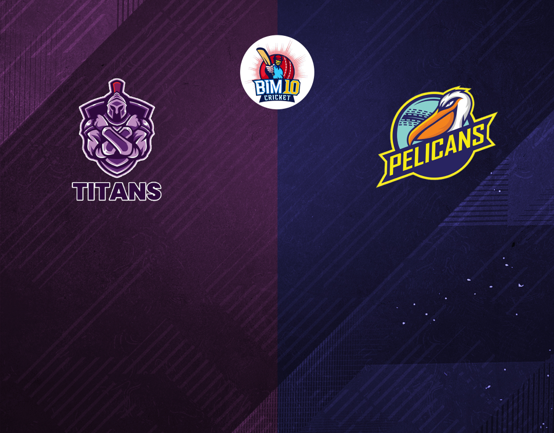 Match 18 of barbados t10, 2024-25: titans vs pelicans banner