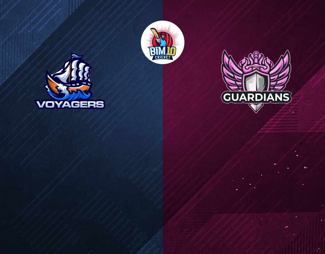 Match 20 of barbados t10, 2024-25: voyagers vs guardians banner