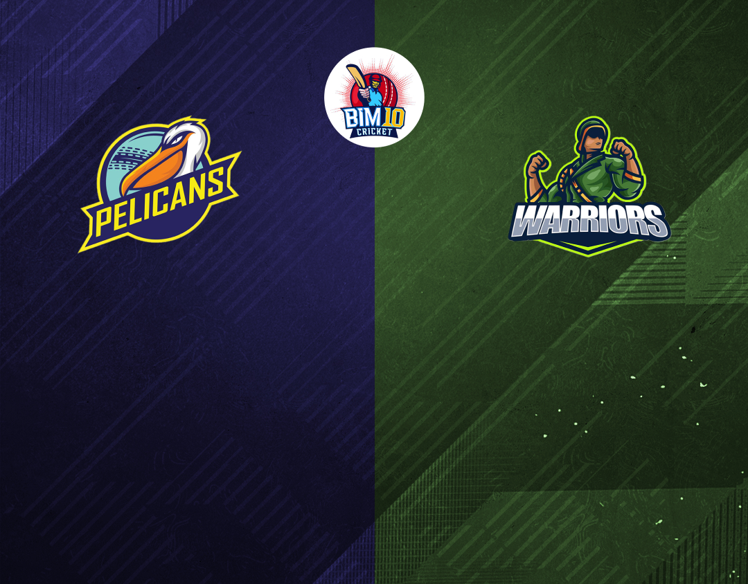 Match 21 of barbados t10, 2024-25: pelicans vs warriors banner