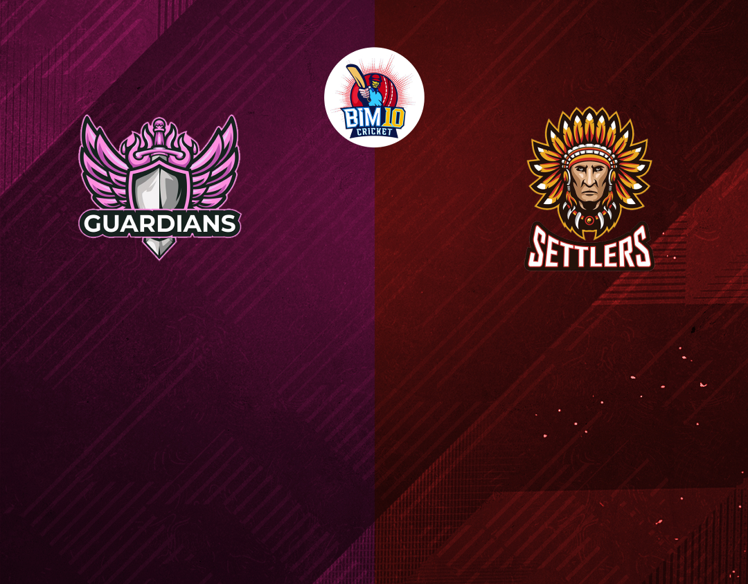 Match 22 of barbados t10, 2024-25: guardians vs settlers banner
